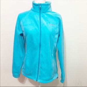 Columbia Benton Blue Soft Fleece Full Zip Jacket